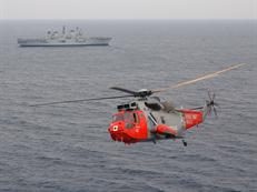 SAR Sea King with HMS Illustrious