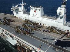 Sea Kings from Commando Helicopter Force aboard HMS Ocean
