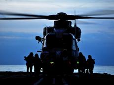 Merlin helicopter of 824 NAS aboard RFA Argus