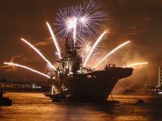 Fireworks over HMS Illustrious