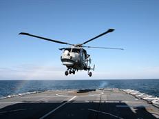 Army variant Wildcat on HMS Lancaster