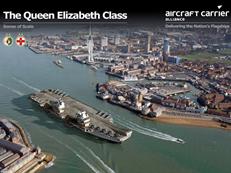 Queen Elizabeth leaves Portsmouth